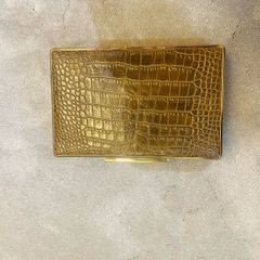 brown/gold clutch