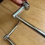 NEW   Double bathroom towel rail in chrome  Approx 2 ft long. See measurements in photos Image 5