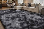 Lemon Rugs Living Room 160x230cm, Grey Area Rugs for Bedroom, Washable Anti Slip Extra Large Shaggy Soft Rug Fluffy Modern Floor Carpets Mat Beside Carpet for Kids Living Room