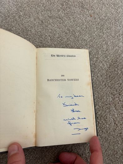 Oxford University Press World's Classics edition of Anthony Trollope's Barchester Towers