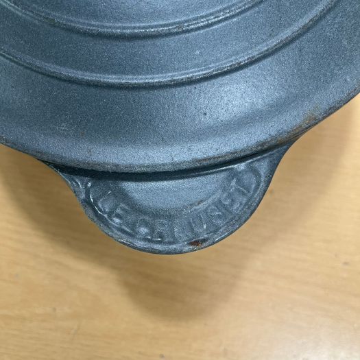 Set Of 3 Le Creuset Cast iron Enamel Pans 16 18 20cm Grey Farmhouse