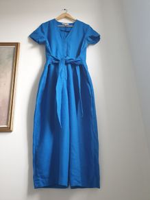 Hobbs Linen Jumpsuit Size Uk 16