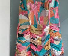ZARA bodycon summer multi dress Sz XS (8UK)