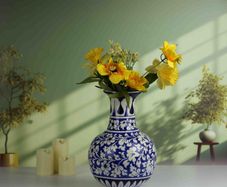 Handmade and Hand Painted Ceramic Flower Vase | Warehouse Clearance | Massive Discount | Bargain price
