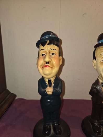 Ceramic Painted Laurel and Hardy Figures