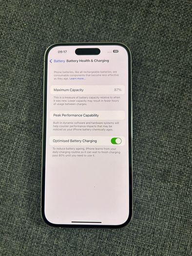 iPhone 14 Pro in silver color 128gb unlocked, 87% battery health
