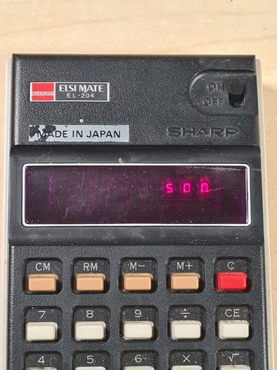 Vintage Sharp Elsi Mate El-204 Electronic Calculator 1970's