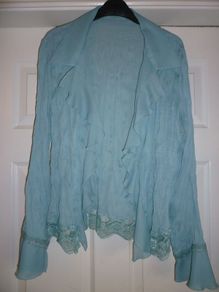 Dressy Frill Flowing laced blouse top. Machinchose.paris Medium. Super Cond.