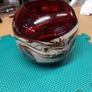Ruby red candle holder Image 3