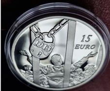 Ireland 2013 Silver Proof The Lockout 15 Euro Coin Centenary of 1913 Dublin Lockout