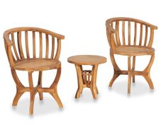 3 Piece Garden Bistro Set Solid Teak Wood