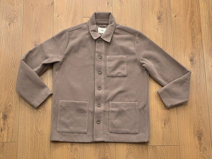Folk Men's Greyson Waffle knit Overshirt Size Large