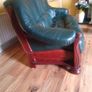 Dark Green Italian Leather Suite Image 4