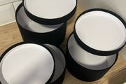 Black velvet hat boxes