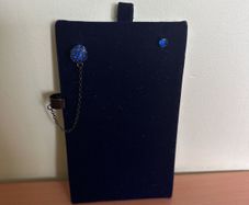 Sparkling blue post/cuff earrings