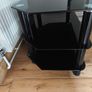 Black Glass TV Stand - Excellent Condition Image 3