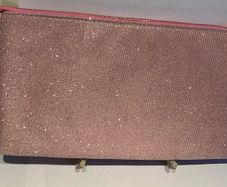 Irish designer DICE Soft Pink Shimmer Clutch Bag Immaculate Condition