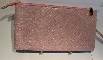 Irish designer DICE Soft Pink Shimmer Clutch Bag Immaculate Condition