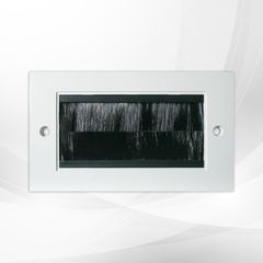 White Double Brush Module 100 x 50mm Aperture