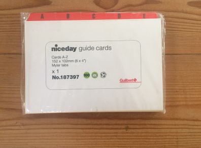 A-Z guide cards