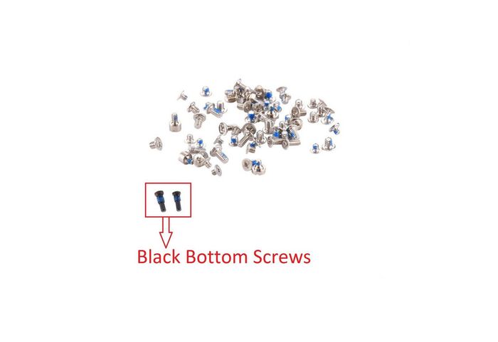 For iPhone 8 Plus Full Complete Screw Set Repair Fix With 2 Black Bottom Screws - FHT28IPFC