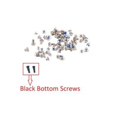 For iPhone 8 Plus Full Complete Screw Set Repair Fix With 2 Black Bottom Screws - FHT28IPFC