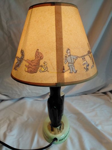 Ceramic Hand Painted Guinness Toucan Lamp