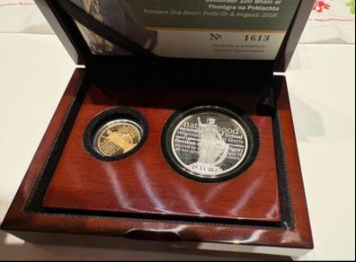 IRELAND IRISH 2016 - 15 euro Silver + 50 Euro Gold, proof Set