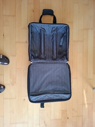 Delsey wheelie suitcase.
