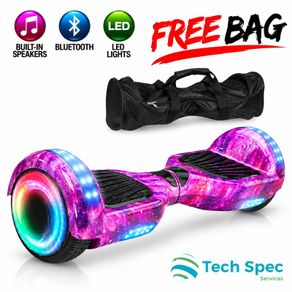 Purple Galaxy 6.5 inch  Hoverboard Bluetooth - FREE Bag