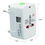 Universal Travel Adapter 2 USB Output All In One White (All In One) Works in More than 150 Countries. Image 2