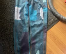 Sweaty Betty multi coloured teal purple leggings