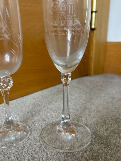 2 Vintage St Colman's Cathedral Cobh Glasses
