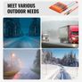 Driveway Markers, 100PCS 122 cm, 0.79 cm Diameter, Orange Fiberglass Poles Snow Stakes with Reflective Tape, 30.48 cm Steel Drill Bit Image 2
