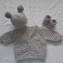 Handmade baby cardigan sets 0-3 months Image 4