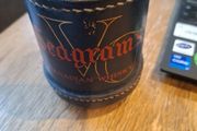 Seagrams Canadian Whiskey Leather Glass Holder