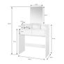 Dressing table with mirror 80x40x140 cm White incl. stool Image 2