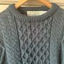 Aran Crafts Sweater Green/Petrol Blue Image 3