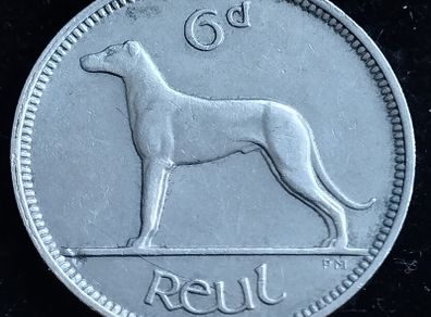 Ireland - 1946 - 6 Pence - Wolfhound - KM.13a - [2705]