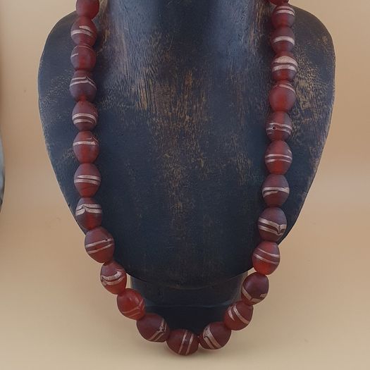 Vintage Venetian Style Aventurine Glass Beads Necklace Strand 18 inches