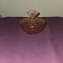 Vintage pink glass bowl with lid Image 5