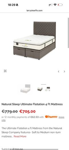 Bed with Mattress