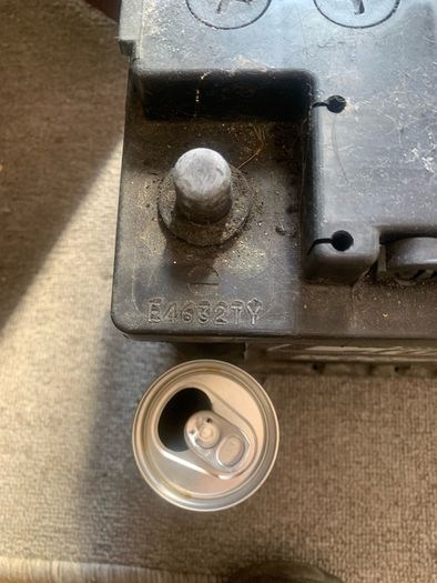 car battery working and charged