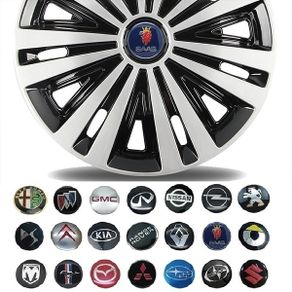 4x 3D 56mm 65mm Stickers for 60mm Car Caps Alloy Wheel Center Hub Cap Badge Stickers for Audi BMW MINI Citroen Chevy Fiat Ford Dodge GMC Honda Hyundai Mazda Mercedes Mitsubishi Nissan Land Rover Opel Peugeot Skoda Toyota Volvo VW KIA