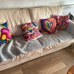 Leather sofa bed