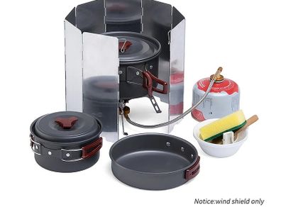 Ultralight Outdoor 8 Plates Foldable Wind Shield Camping Stoves Windshield Foldable Gas Cookers Wind Deflectors Stove