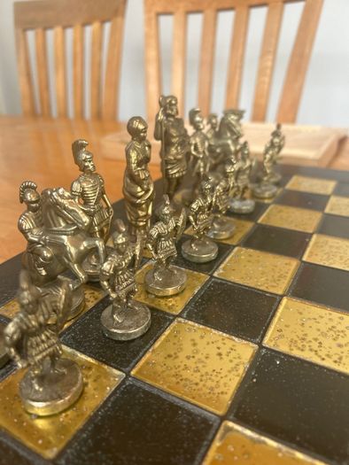 Pewter chess set