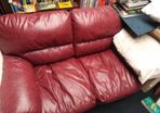 Genuine Leather 2 Seater Sofa/Price Drop .. Ideal for A Rented Property or Similar
