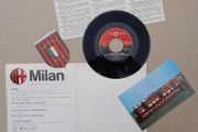 AC MILAN vintage football sticker postcard and record