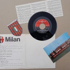 AC MILAN vintage football sticker postcard and record